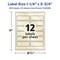 Avery Pearlized Ivory Rectangle Labels with Sure Feed Technology, Print-to-the-Edge, 1.25" x 3.75"